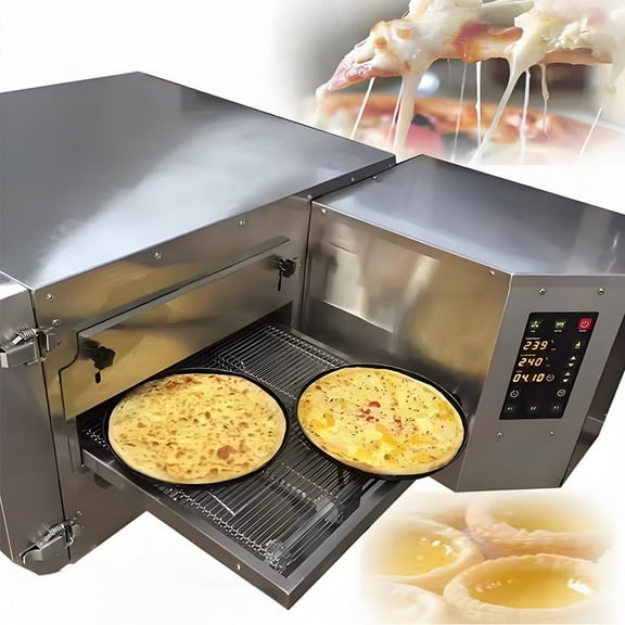 18" Commercial Large Crawler Chain Gas Pizza Stove Hot Air Oven Baking Electric Oven 220V 3PH