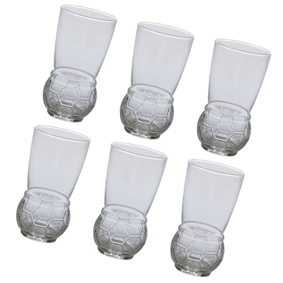 Half Dozen Large Capacity Soccer Ball Glass Beer Mugs 450ml Per Cup Drinking Cup