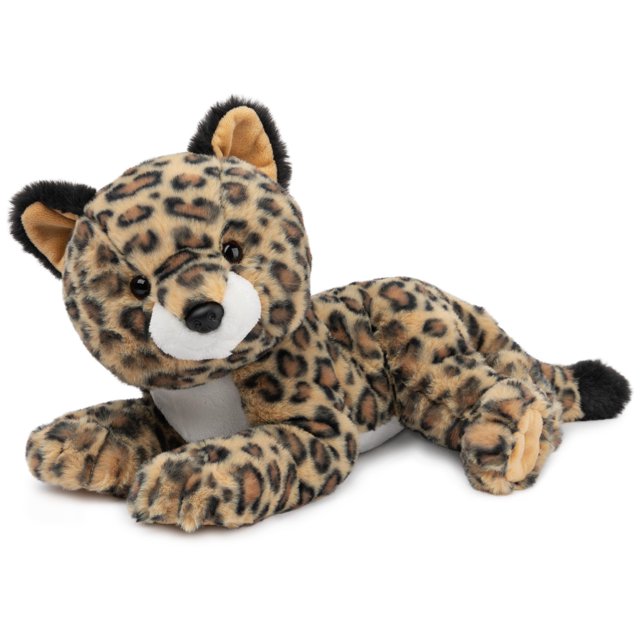 Peluche GUND Banks con diseño de leopardo, 30 cm, color marrón y blanco