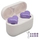 thumbnail image 1 of Heart Shaped Wireless Earbuds HIFI Stereo Sound Waterproof Bluetooth 5.3 Headphone with Charging Case for Girls Women Purple, 1 of 4