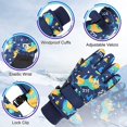 thumbnail image 4 of HAHDAXIA Waterproof Kids Gloves Winter Cold Weather Fleece Lined Thermal Warm Snow Ski Cycling Glove Age1-13 for Boys Girls Kid Boy Toddler Girl Skiing Snowboarding Running Walking, 4 of 7