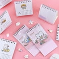 thumbnail image 3 of Mini calendario de escritorio, libro de plan multifuncional, cuaderno con patrón de dibujos animados lindo, grabación de fecha mensual 2023, calendario de dibujos animados, decoración de mesa, 3 of 5