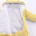 thumbnail image 6 of Baby Snowsuit Newborn Winter Hooded Romper Fleece Snowsuit Baby Jumpsuit Cartoon Bear Winter Coat for Girls and Boys Yellow 3-6 Months, 6 of 6