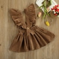 thumbnail image 5 of Kids Toddler Baby Girls Overall Dress Soft Corduroy A-Line Solid Color suspender Skirt Clothes, 5 of 8