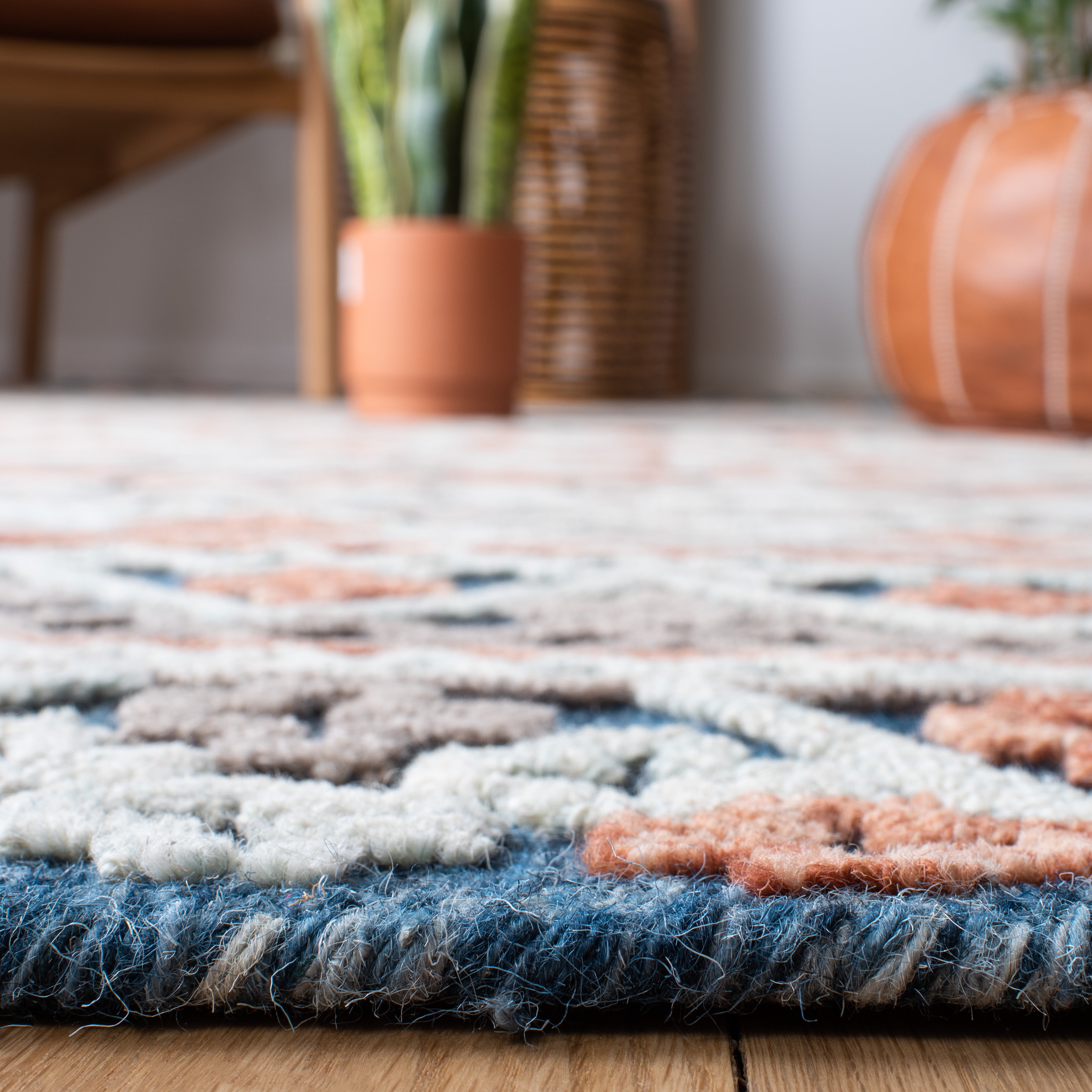SAFAVIEH Aspen APN530M Handmade Blue / Orange Rug