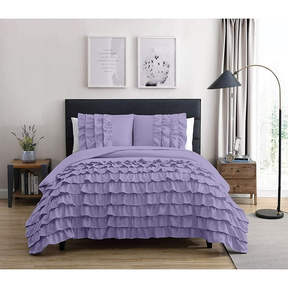 Chezmoi Collection 3 Piece Comforter Sets, King with Sham