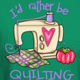 thumbnail image 3 of CafePress - I'd Rather Be Quilting Dark T Shirt - Men's Classic Graphic Cotton T-Shirt, 3 of 4