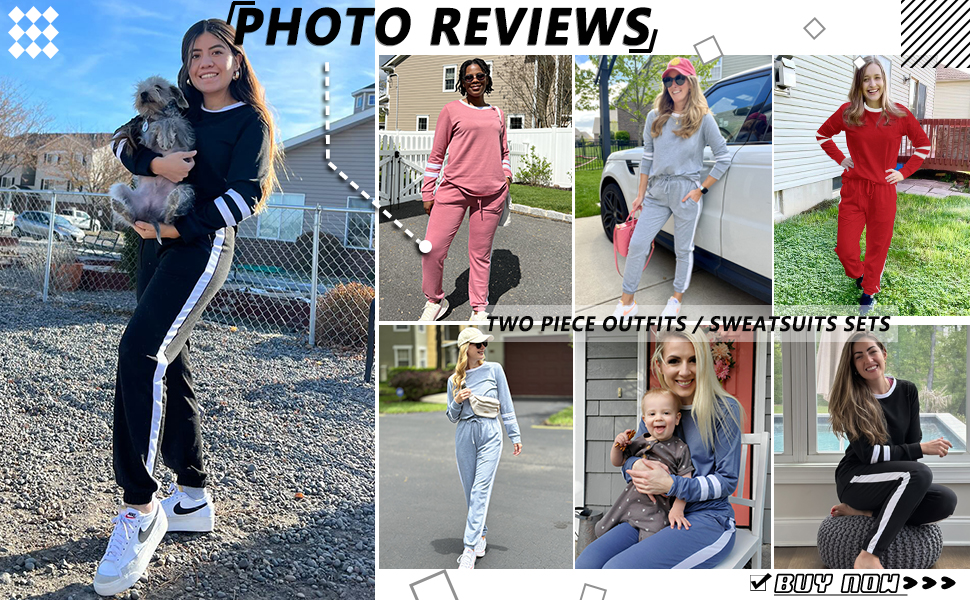 Shine Up Women's Striped Sweatsuit 2-Piece Tracksuit Set photo 6