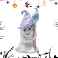 thumbnail image 3 of Ghost Sculpture, Cute Halloween Statue Ornaments, Holding Pumpkin Broom Halloween Ghost Figurines, Home Decor Accent for Bookshelf, Terrace, Bedroom, Tabletop, 3 of 9