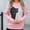 Pink, variant on Womens Sweaters Pullover Long Sleeve Crew Neck Pullover Colour Block Sweater White M