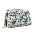 thumbnail image 2 of Cauagu Mallard Ducks And Roses Print Large Cosmetic Bag,Portable Cosmetics Pouch Travel Makeup Bag Large Capacity Travel Makeup Case Organizer Makeup Brush Organizer, 2 of 8