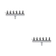 thumbnail image 2 of Riwesomey Cortadora de flujo de aire de pecera de acero inoxidable para Hotel, divisor de tubería de oxígeno ajustable, interruptores 6 hoyos 2piezas, 2 of 6