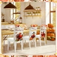 thumbnail image 7 of 6 Pcs Thanksgiving Maple Chair Covers Fall Vintage Dining Chair Slipcovers Thanksgiving Seat Covers Autumn Pumpkin Turkey Stretch Removable Washable Dining Protector for Party Kitchen Farmhouse, 7 of 7