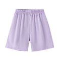 thumbnail image 2 of Piuwrlz Teen Kids Shorts for Boy Girls Short Sweatpants Thin Pocket Short Pants Purple Size 12 Years, 2 of 3
