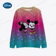thumbnail image 3 of Sudadera elegante con estampado navideño de Disney Mickey Minnie para mujer, moda de otoño 2024, ropa de calle, jerséis para mujer, 3 of 5
