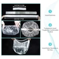 thumbnail image 4 of Gorros de ducha desechables AIDIQIU, 50 unidades, impermeables, transparentes, 44 cm, 4 of 7