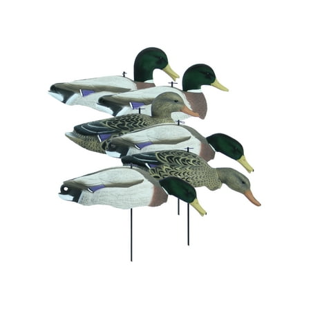 Higdon Magnum Full Form Flocked Head Mallard Shell Duck Decoy Polymer 6PK