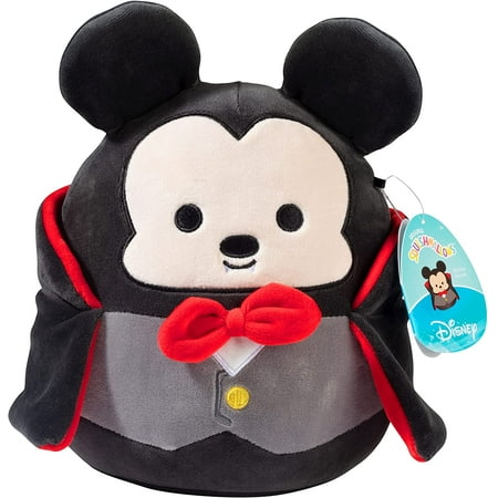 Squishmallows 8" Vampire Mickey Mouse - Official Kellytoy Disney Halloween Plush - Cute Stuffed Animal - Great Gift for Kids