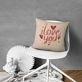 thumbnail image 5 of Valentine's Day Pink Boho Throw Pillow Covers 18 X 18 Inch, Set Of 2, Linen Study Sofa Cushion Cover Indoor Living Room Home Decor, 5 of 7