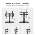 thumbnail image 3 of Universal Table Top TV Stand Swivel, TV Stand Mount for 32-60 inch LCD LED TVs, Height Adjustable with Tempered Glass Base, Max 400x400mm, Holds up to 88lbs, 3 of 7