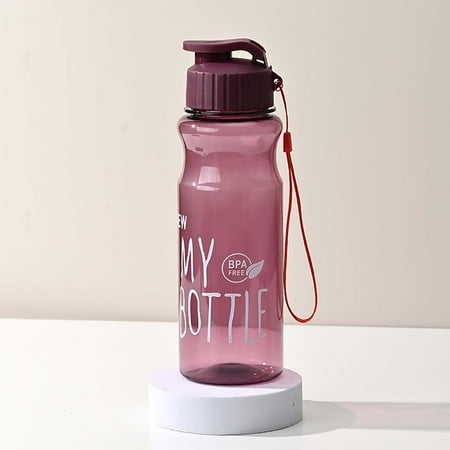 

Water Bottle Food Grade Large Capacity Portable Fitness Sports Water Jug With Lanyard Outdoor Supply Gifts