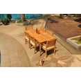 thumbnail image 6 of Grade-A Teak Dining Set: 6 Seater 7 Pc: 71" Rectangle Table And 6 Maldives Arm Chairs Outdoor Patio WholesaleTeak #51ML1607, 6 of 6
