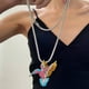 thumbnail image 5 of Collar con colgante de colibrí volador de cristal de colores, cadena para regalos navideños para niñas y mujeres, 5 of 6