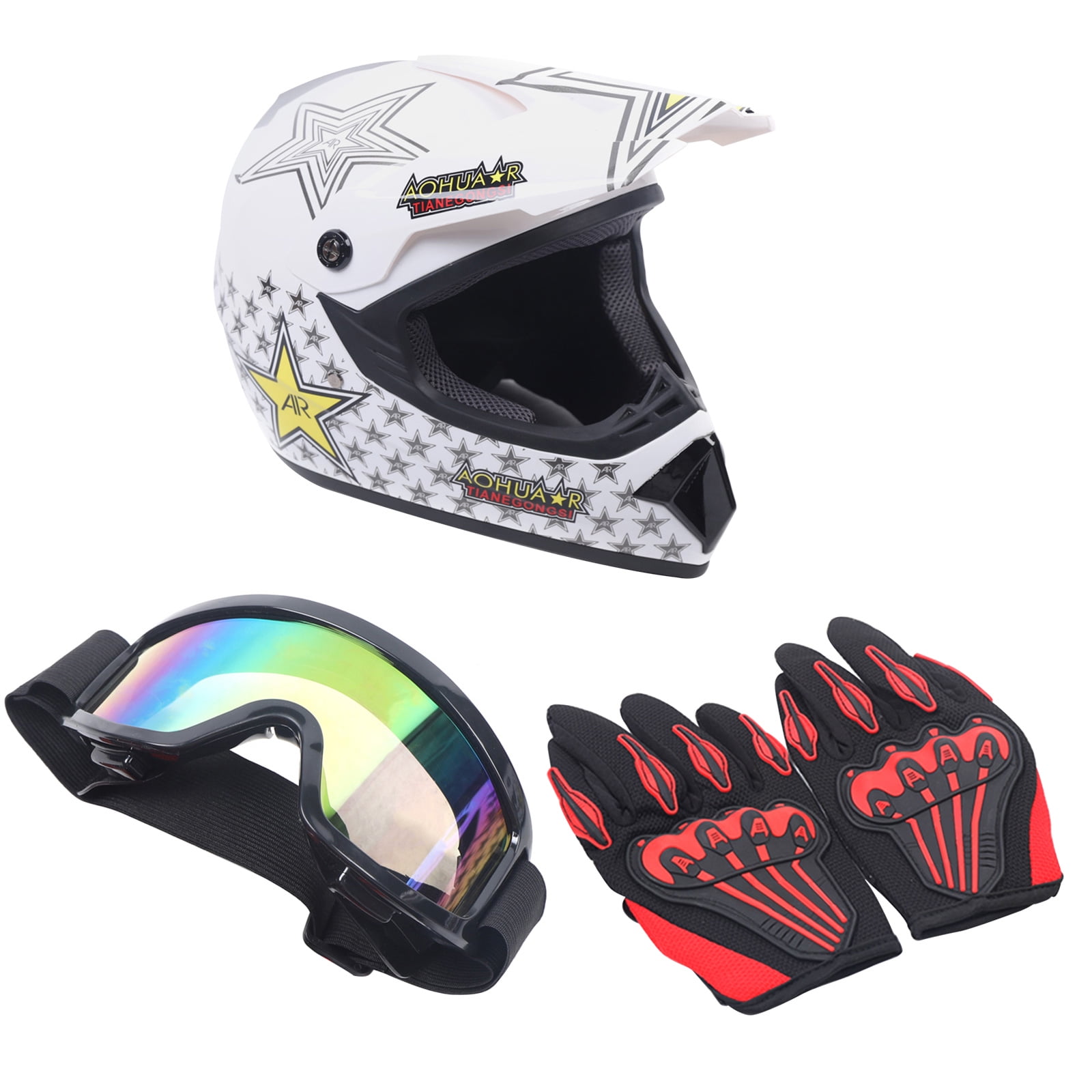 TOOL1SHOoo MultiColor Unisex M/L Size Motocross OffRoad Riding Helmet
