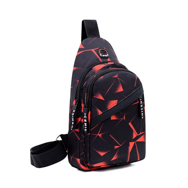 Bolso de pecho para hombre, bolso de cintura, bolso cruzado, se pueden colocar auriculares, bolso de hombro de viaje multifuncional, bolso de negocios informal
