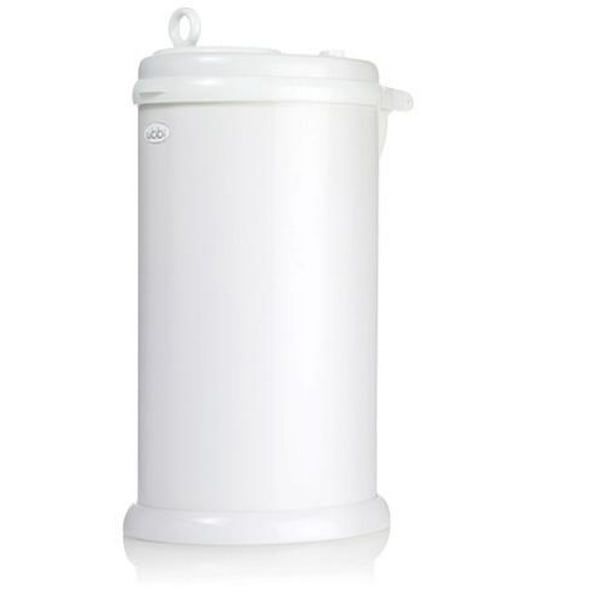 Ubbi Steel Diaper Pail, Odor Locking, No Special Bags Required, White