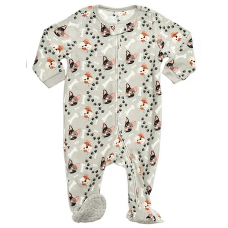pajamas toddler months leveret sleeper footed fleece boys dog baby