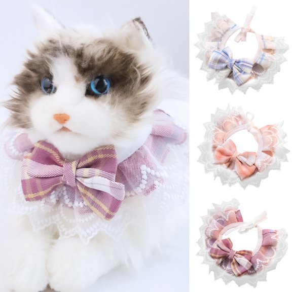 shenmeida Pet Bandana CostumeCat Dog Cute lace Princess Saliva Towel Dog bib Scarf bib bib Small Dog cat Dress up Accessories