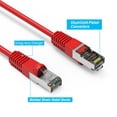 thumbnail image 3 of Cat6 Ethernet Patch Cable Red 2ft, 550MHZ UTP 24 AWG Bare Copper Molded Snagless Half-Moon Boot Network Patch Cable with Connector – High-Speed Internet Cable LAN Wire for Computer Networks, 3 of 5