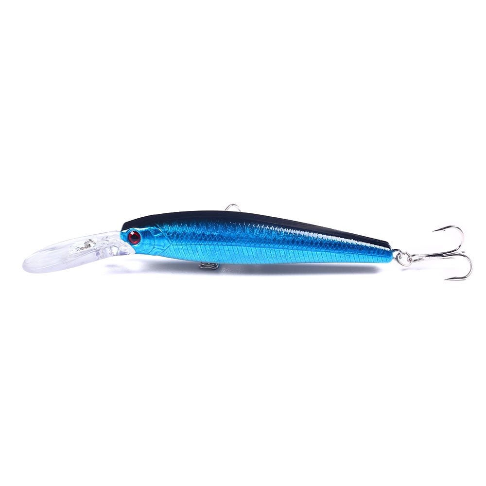 HENGJIA Minnow Bass Fishing Lures, Jerkbait Lure Set Hard Baits Crankbait for Catfish Walleye Trout Fishing Bait 4Pcs/kit,4.92'' 0.49oz