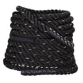 thumbnail image 1 of Colaxi Battle Rope Home Gym Fitness Exercise Rope Balance Training Polyester Mma Fighting 1 inch Width 15 M for Strength Training Black Yellow, 1 of 8