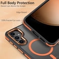 thumbnail image 4 of Case for Samsung Galaxy S24 Plus Magnetic [Compatible with Magsafe], Translucent Matte Back Phone Case for Samsung S24 Plus, Anti-Slip Shockproof Military Grade Drop Protection Cover- Orange, 4 of 7