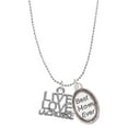 thumbnail image 1 of Delight Jewelry Silvertone Live Love Lacrosse Best Mom Ever Charm Necklace, 1 of 4