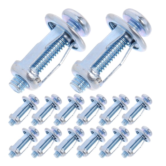 DINHEAROM Short Fixing Wall Anchor Galvanized Carbon Steel 40Pcs