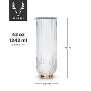 Viski Gatsby Vintage Mixing Glass for Home Bar, Cocktail Party Gifts, 42oz