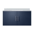 thumbnail image 3 of Geneva 36 in. W Navy Blue Bath Vanity and White Quartz Top, 3 of 11