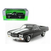 1970 Chevrolet El Camino SS Black 1/18 Diecast Car Model by Welly
