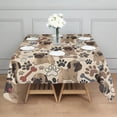 thumbnail image 3 of Pug and Footprint Square Tablecloth,Waterproof Square Table Cover,Wipeable Spillproof Washable Table Cover for Home Kitchen Party Decor 42"X42"(107x107cm), 3 of 6