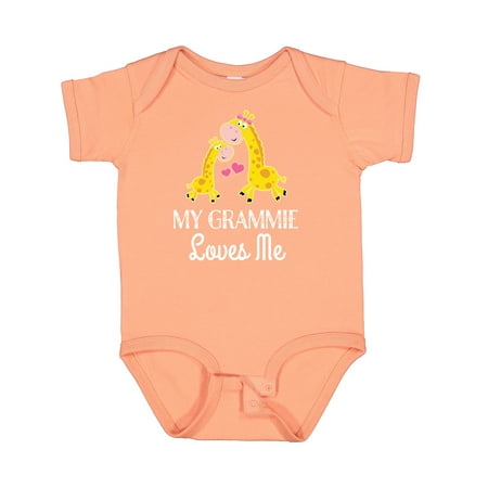 

Inktastic Grammie Loves Me Giraffe Grandchild Gift Baby Boy or Baby Girl Bodysuit