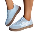 thumbnail image 5 of Women Classic Retro Gum Sole Fashion Sneakers Casual Tennis Skate Shoe Leather Walking Footwear Anti Trainers, 5 of 9