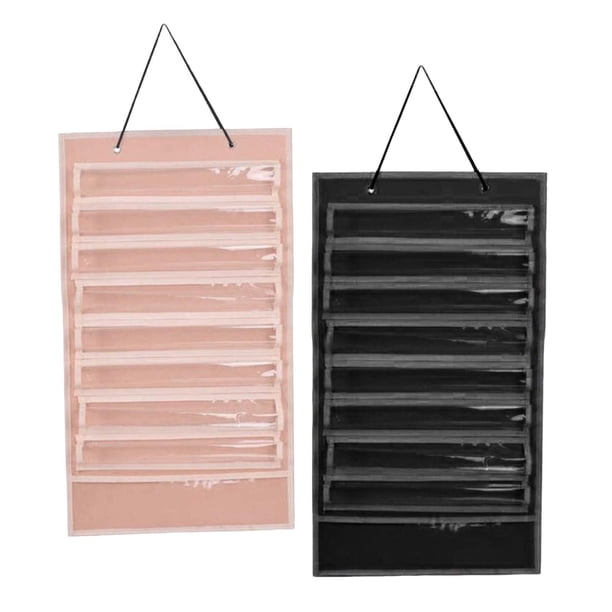 Exhibidor de cinturones de taekwondo (2 unidades), soporte de fieltro resistente al polvo para colgar en la pared (para adultos) negro y rosa