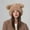 a_Coffee, variant on Cute Fuzzy Bear Ear Beanie Hat for Women Plushes Warm Woolen Hat Winter Cozy Animals Knitted Hat Cap