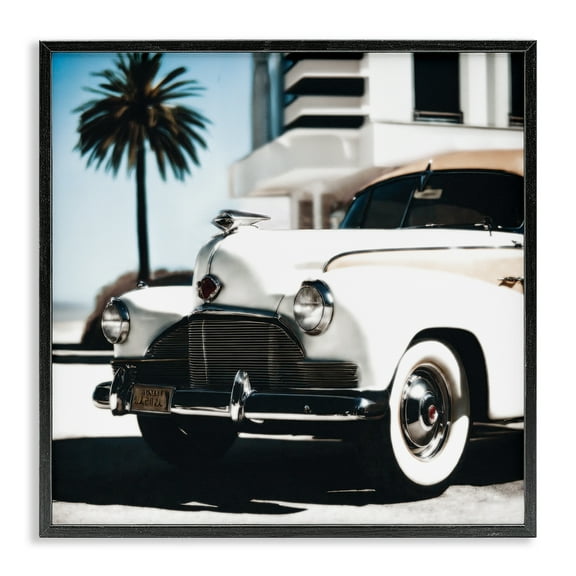 Stupell Industries California Cruise Car Transportation Painting Black Framed Art Print Wall Art, 12 x 12