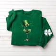 thumbnail image 5 of Hxlamzoo Womens St Patricks Day Sweatshirt Clover Graphic Irish Sweatshirts Comfy Crewneck Long Sleeve Pullover Tops, 5 of 5