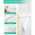 thumbnail image 3 of No Hook Shower Curtain with Snap in Liner, Geometric Modern Art Yellow Stripes White Blue-green Hotel Shower Curtains for Bathroom, Washable Shower Curtain Liner Set with Mesh Top Window, 72"x72", 3 of 6