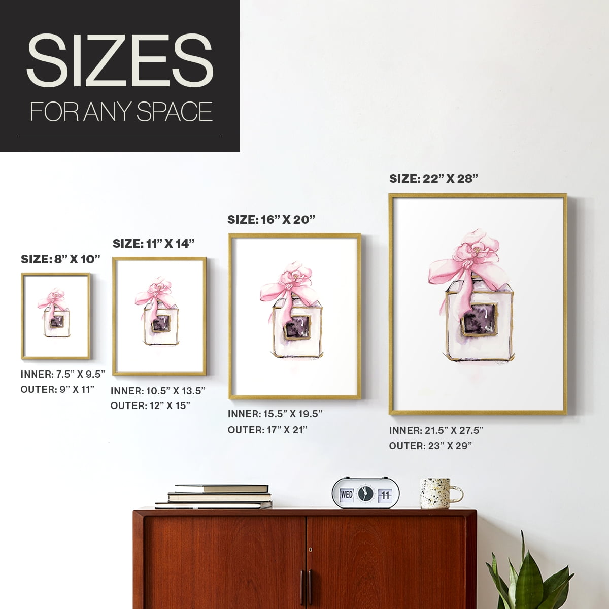 Eau De Toilette in Paper Solid Wood 16 x 20 Framed Print